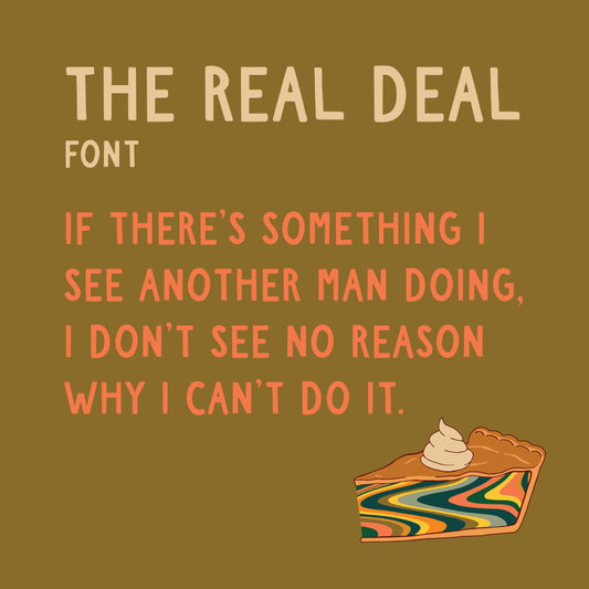 The Real Deal Font